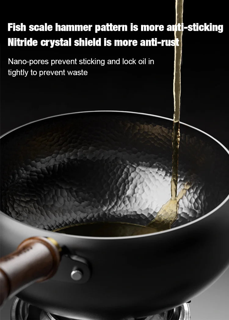Stovetop-Safe Non-Coating Cast Iron Pot, Large Capacity Belly Design for Soup Stewing, Durable Cookware