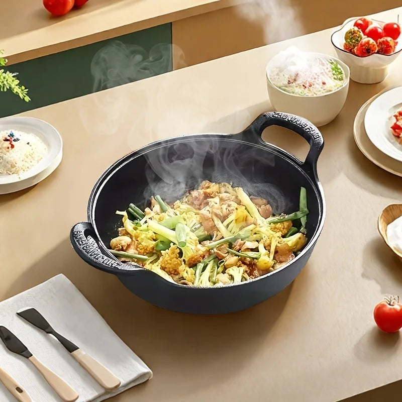 Pre-Seasoned Cast Iron Skillet with Dual Handles - Non-Stick, Durable Cookware for Outdoor Grilling & Camping, Mini, Versatile