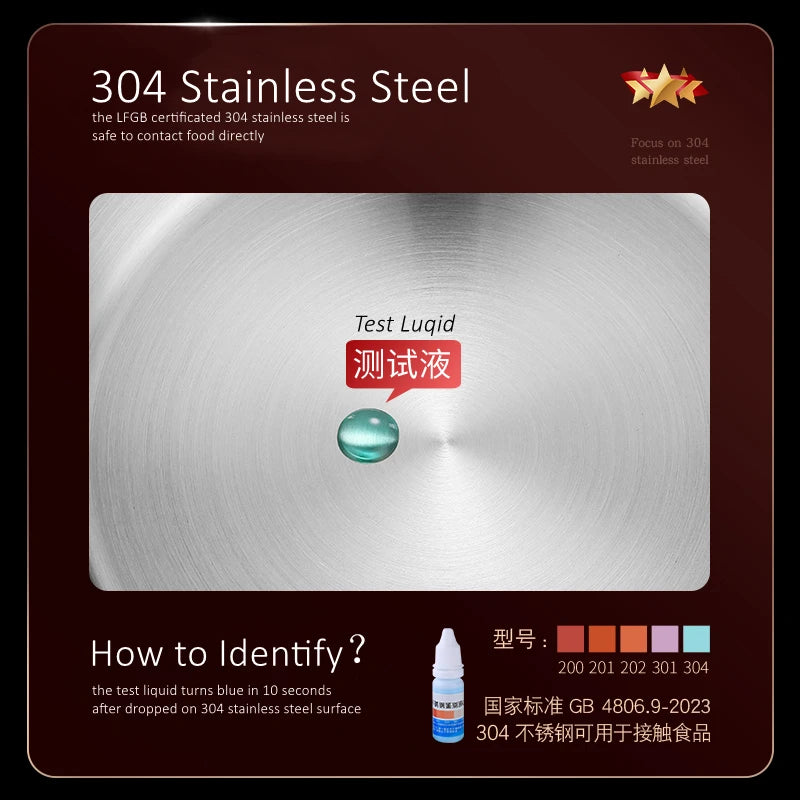LFGB Certification 304 Stainless Steel Kitchen Stockpot 3.2L Ultra Thick Stewing Pot Apple Shape Internal Circulation Soup Pot